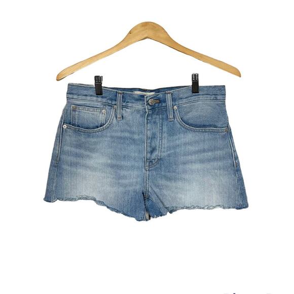 MADEWELL Women's Relaxed Denim Jean Shorts Rosemount Wash Destroyed Hem Size 26 - Picture 1 of 12